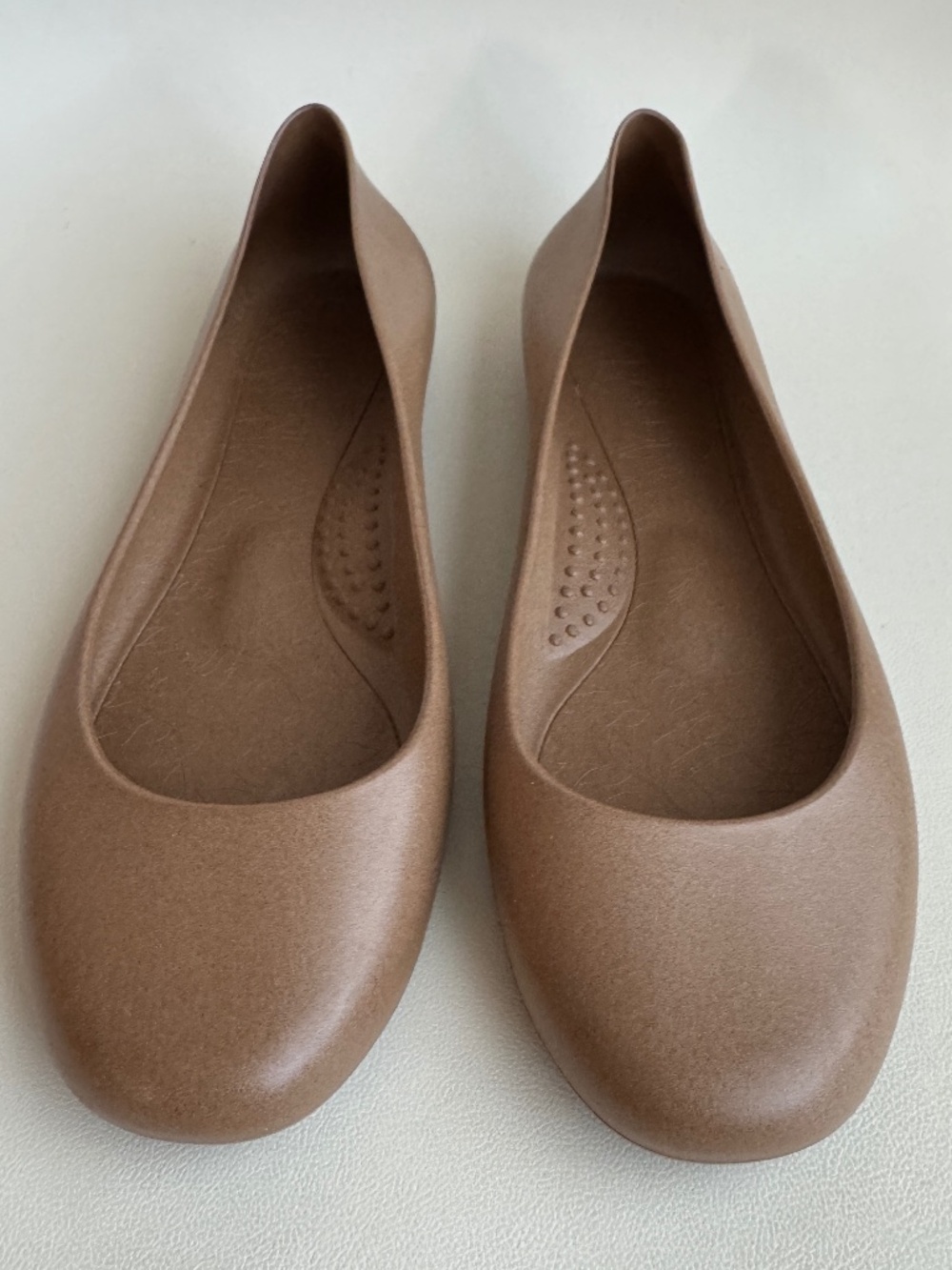 Okabashi Georgia Women's Jelly Ballet Flats US 9 EU 39 Light Brown
